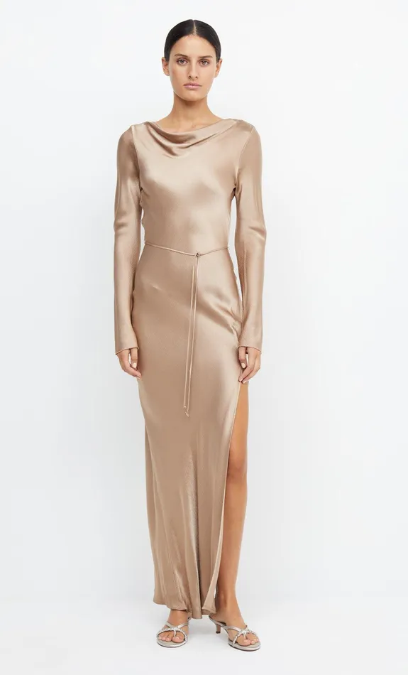 Bec Bridge Dresses MOON DANCE LONG SLEEVE MAXI DRESS Golden 8211 Women