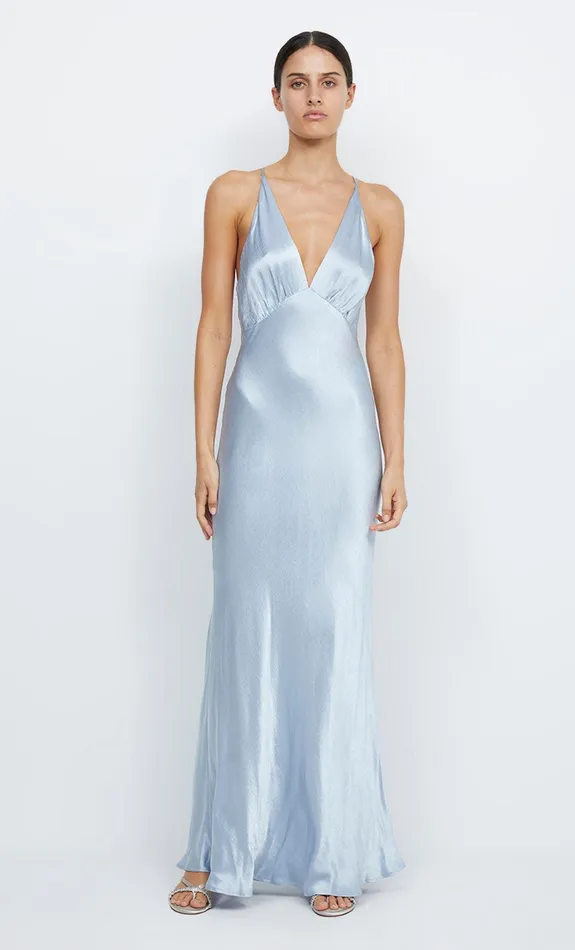 Bec Bridge Dresses MOON DANCE V MAXI DRESS Dusty Blue 8211 Women