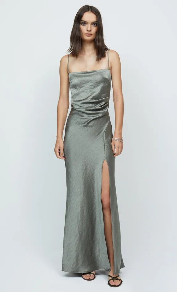 Bec Bridge Dresses NADIA MAXI DRESS Dark Olive 8211 Women