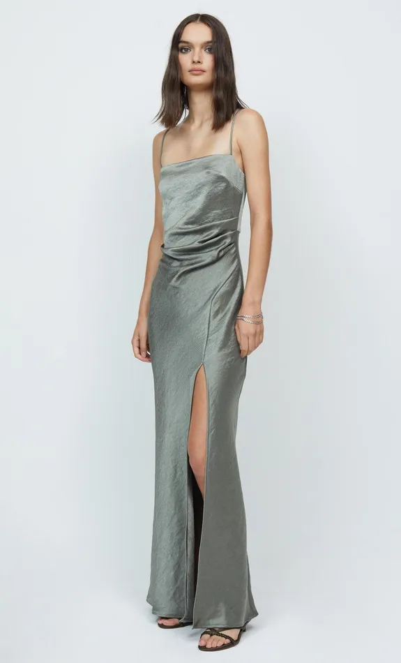 Bec Bridge Dresses NADIA MAXI DRESS Dark Olive 8211 Women