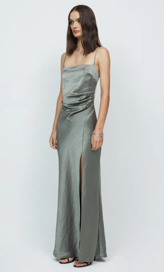 Bec Bridge Dresses NADIA MAXI DRESS Dark Olive 8211 Women