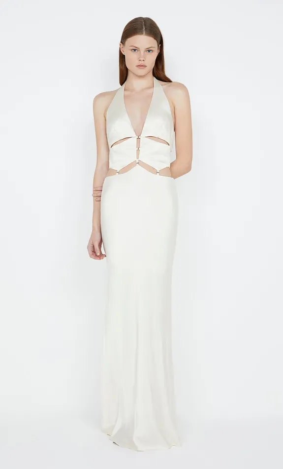 Bec Bridge Event Wear Dresses ALABAMA HALTER DRESS Ivory 8211 Women