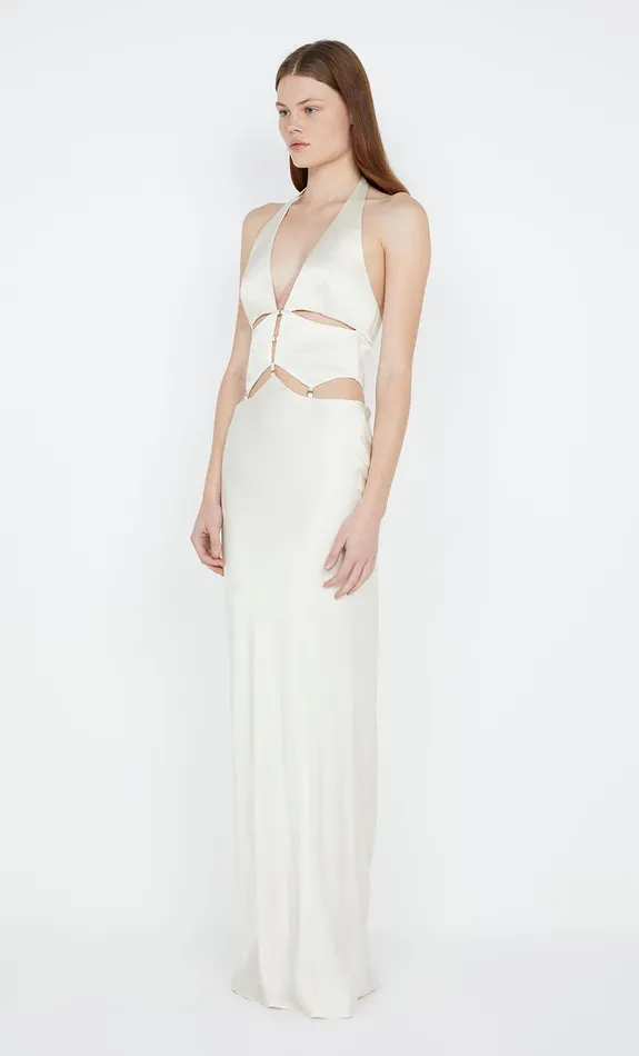 Bec Bridge Event Wear Dresses ALABAMA HALTER DRESS Ivory 8211 Women