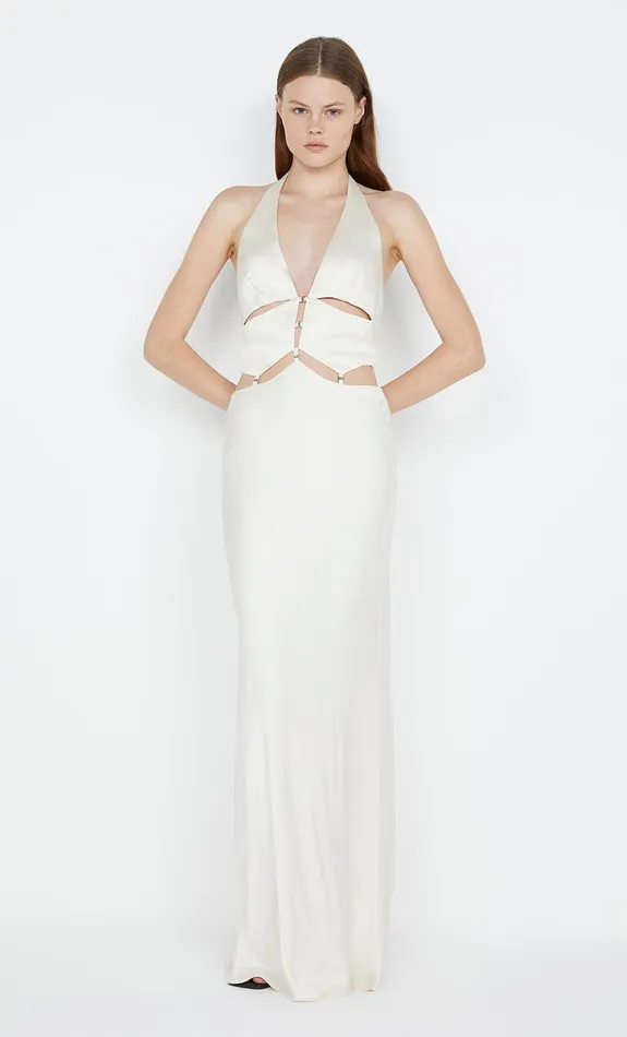 Bec Bridge Event Wear Dresses ALABAMA HALTER DRESS Ivory 8211 Women