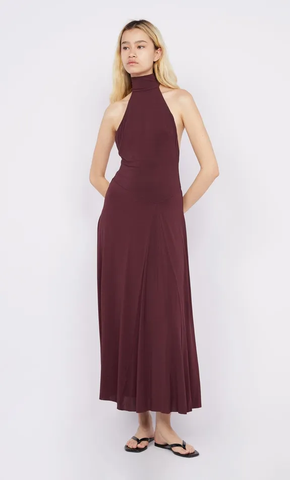 Bec Bridge Event Wear Dresses CASSIAN RACER DRESS Deep Plum 8211 Women