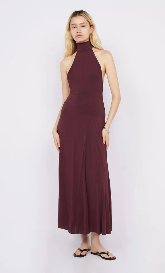 Bec Bridge Event Wear Dresses CASSIAN RACER DRESS Deep Plum 8211 Women