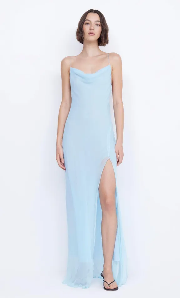 Bec Bridge Event Wear Dresses ELZETTE SPLIT MAXI DRESS Dolphin Blue 8211 Women