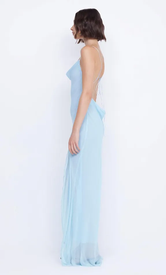 Bec Bridge Event Wear Dresses ELZETTE SPLIT MAXI DRESS Dolphin Blue 8211 Women