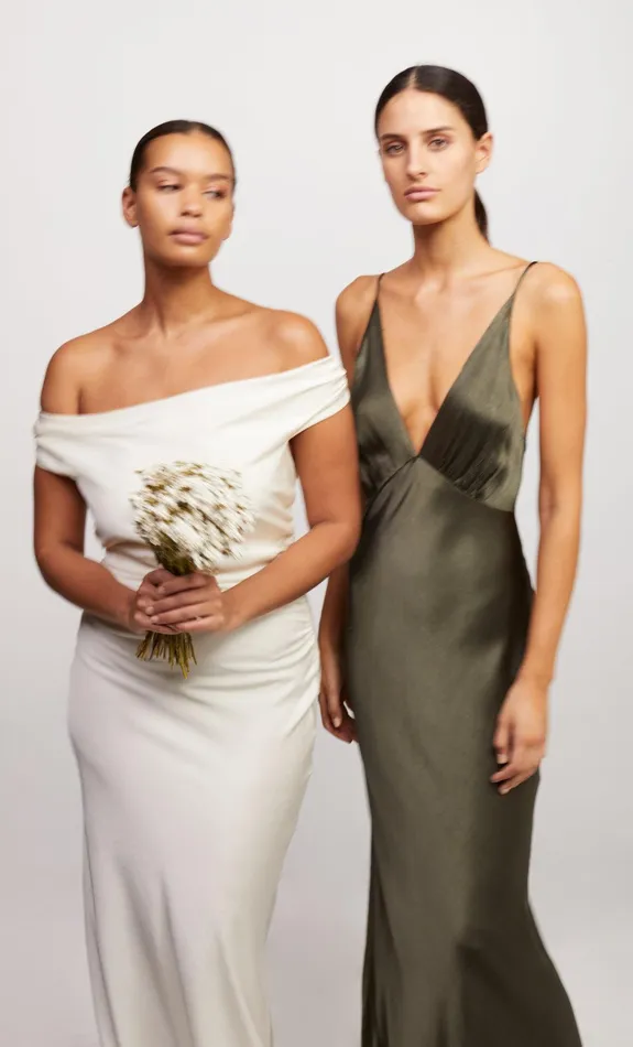 Bec Bridge Event Wear Dresses ETERNITY OFF SHOULDER MAXI Cream 8211 Women