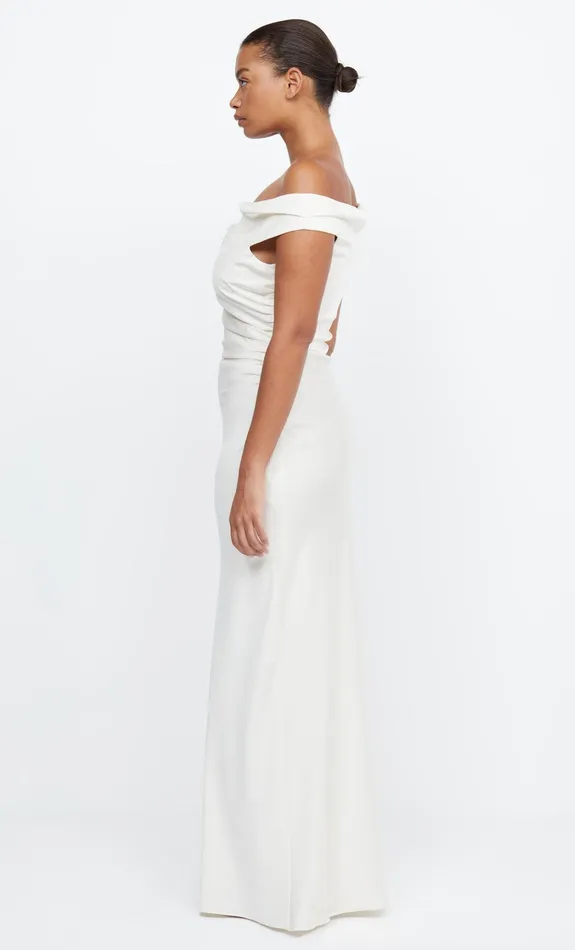 Bec Bridge Event Wear Dresses ETERNITY OFF SHOULDER MAXI Cream 8211 Women