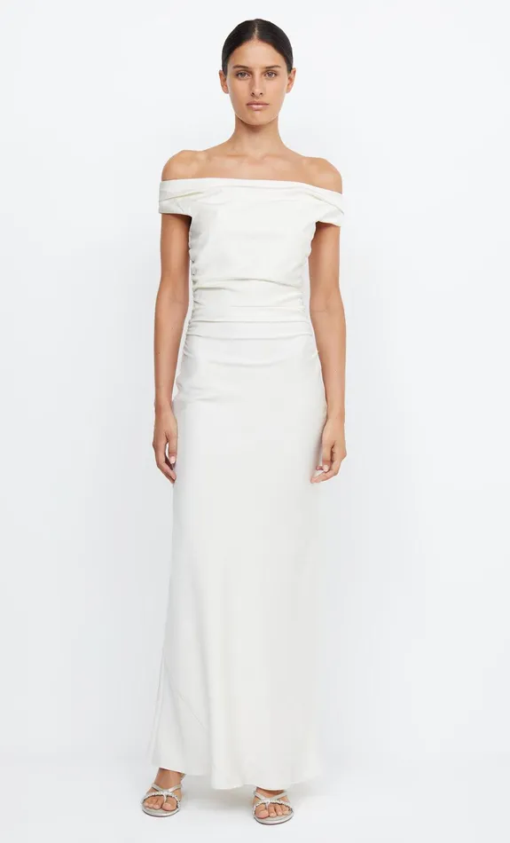 Bec Bridge Event Wear Dresses ETERNITY OFF SHOULDER MAXI Cream 8211 Women