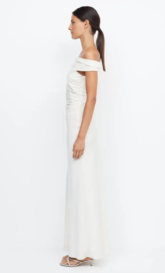 Bec Bridge Event Wear Dresses ETERNITY OFF SHOULDER MAXI Cream 8211 Women