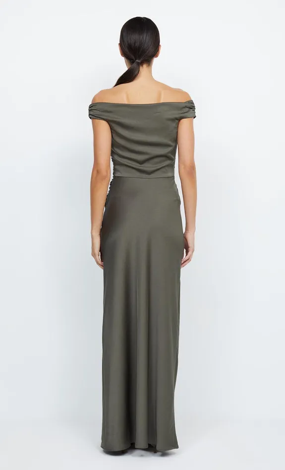 Bec Bridge Event Wear Dresses ETERNITY OFF SHOULDER MAXI Dark Willow 8211 Women