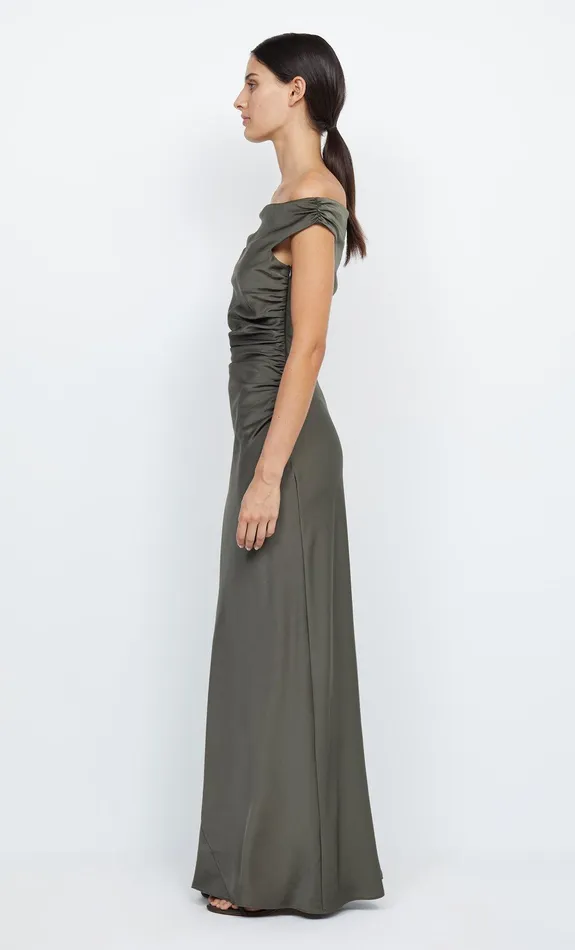 Bec Bridge Event Wear Dresses ETERNITY OFF SHOULDER MAXI Dark Willow 8211 Women