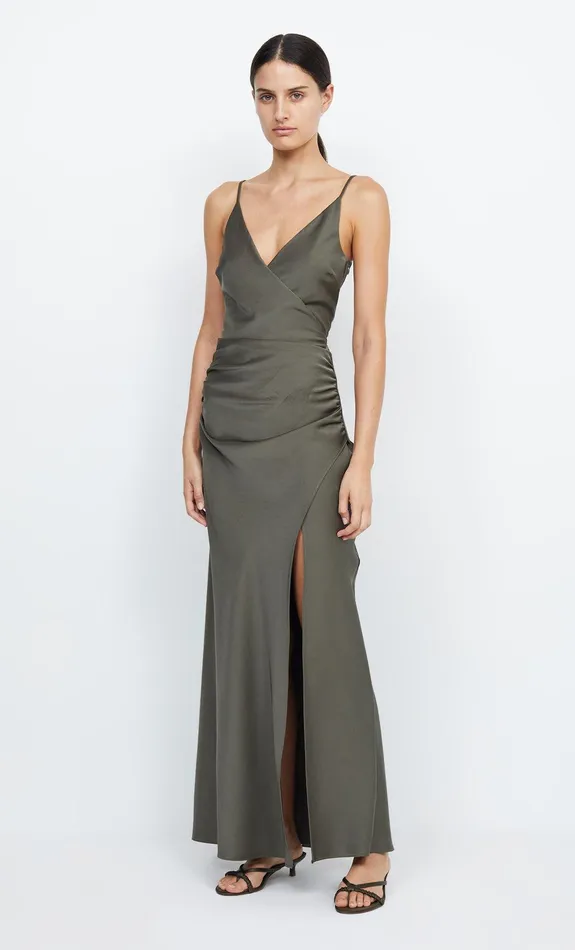Bec Bridge Event Wear Dresses ETERNITY V MAXI DRESS Dark Willow 8211 Women