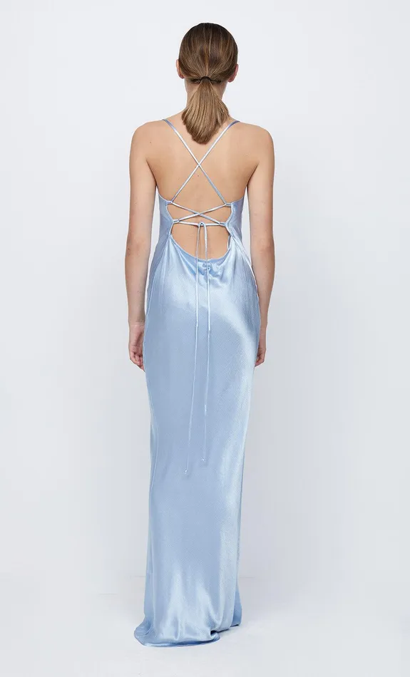 Bec Bridge Event Wear Dresses LORELAI TIE MAXI DRESS Sky Blue 8211 Women