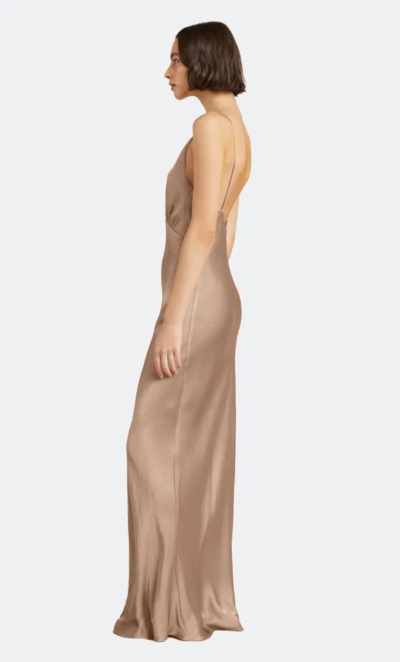 Bec Bridge Event Wear Dresses LORELAI V MAXI DRESS Golden 8211 Women