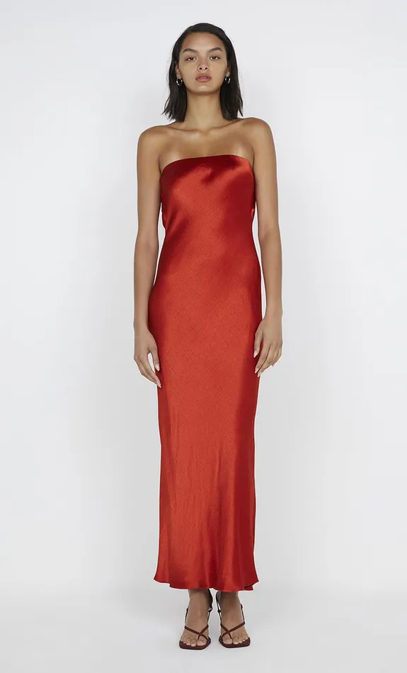 Bec Bridge Event Wear Dresses MOON DANCE STRAPLESS DRESS Crimson 8211 Women