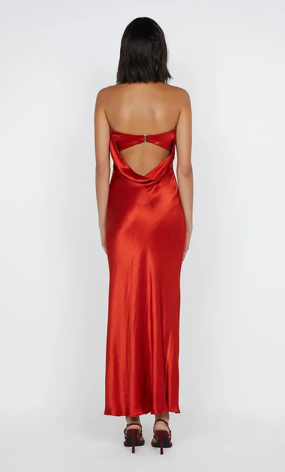Bec Bridge Event Wear Dresses MOON DANCE STRAPLESS DRESS Crimson 8211 Women