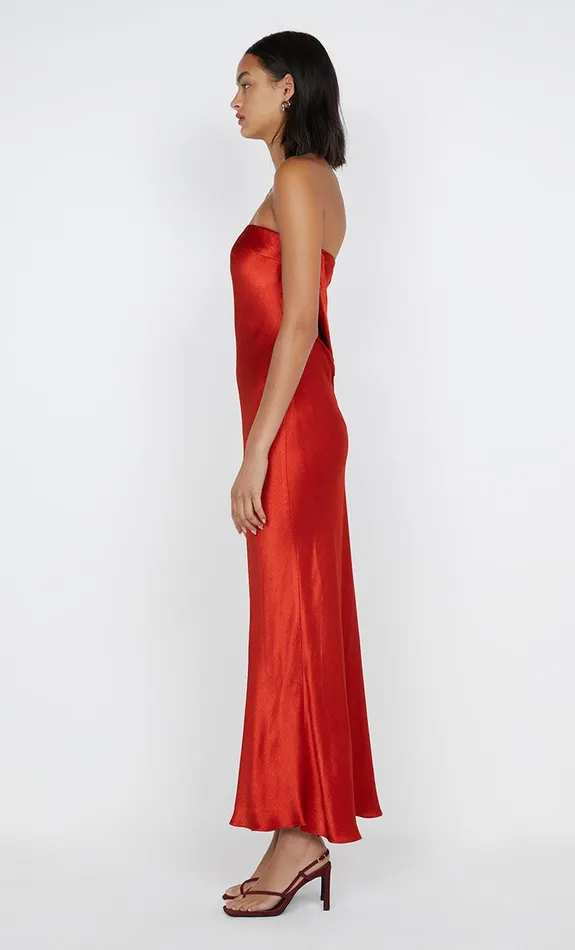 Bec Bridge Event Wear Dresses MOON DANCE STRAPLESS DRESS Crimson 8211 Women