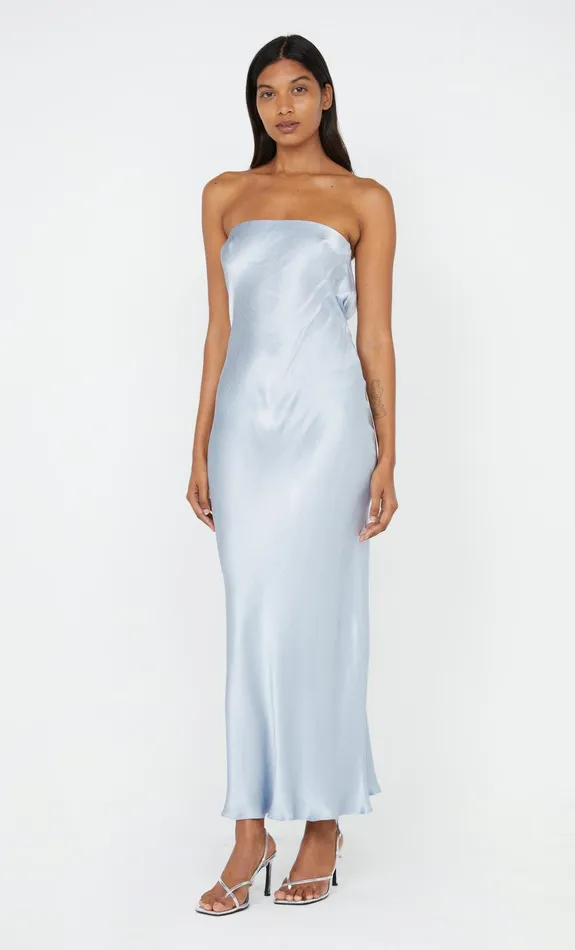 Bec Bridge Event Wear Dresses MOON DANCE STRAPLESS DRESS Dusty Blue 8211 Women