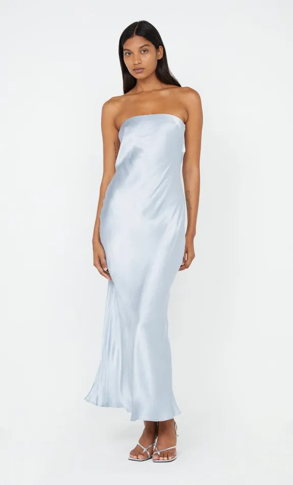 Bec Bridge Event Wear Dresses MOON DANCE STRAPLESS DRESS Dusty Blue 8211 Women