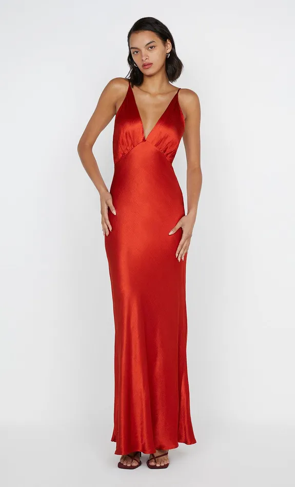 Bec Bridge Event Wear Dresses MOON DANCE V MAXI DRESS Crimson 8211 Women