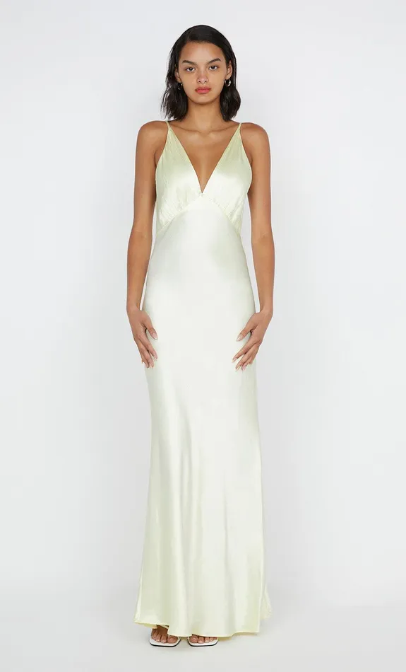 Bec Bridge Event Wear Dresses MOON DANCE V MAXI DRESS Ice Yellow 8211 Women