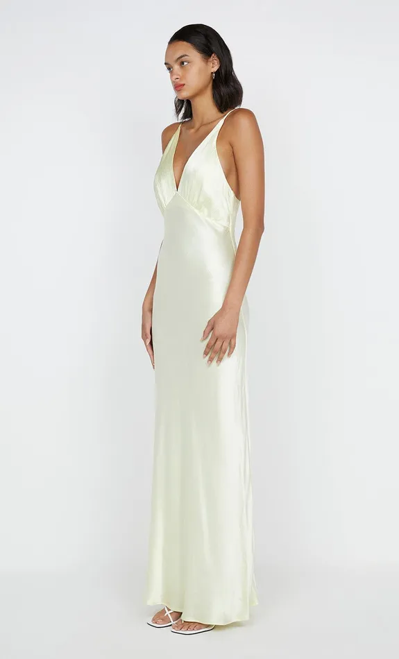Bec Bridge Event Wear Dresses MOON DANCE V MAXI DRESS Ice Yellow 8211 Women