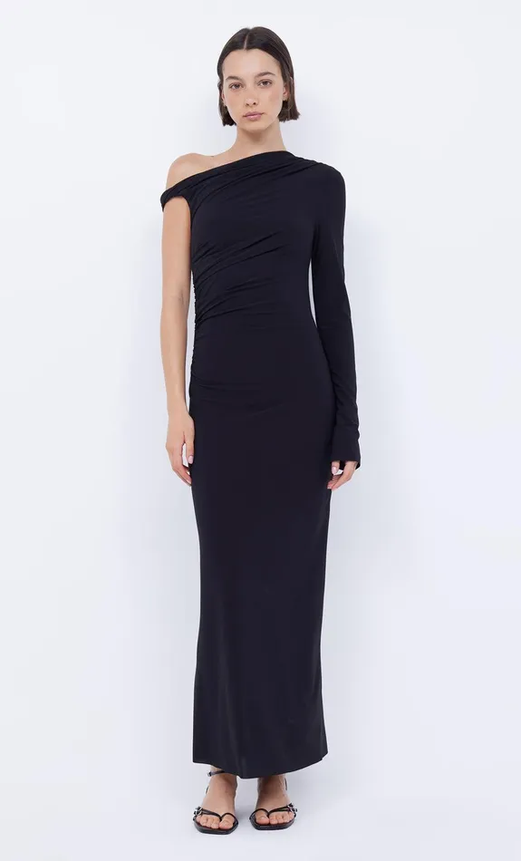 Bec Bridge Event Wear Dresses NABILA ASYM MIDI DRESS Black 8211 Women