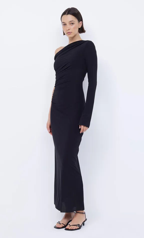 Bec Bridge Event Wear Dresses NABILA ASYM MIDI DRESS Black 8211 Women