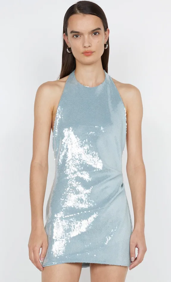 Bec Bridge Event Wear Dresses SHILOU HALTER DRESS Mineral Blue 8211 Women
