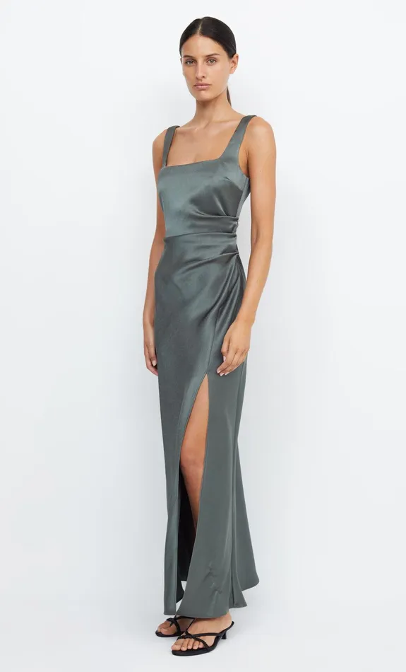 Bec Bridge Event Wear Dresses THE DREAMER SQUARE NECK DRESS Dark Willow 8211 Women