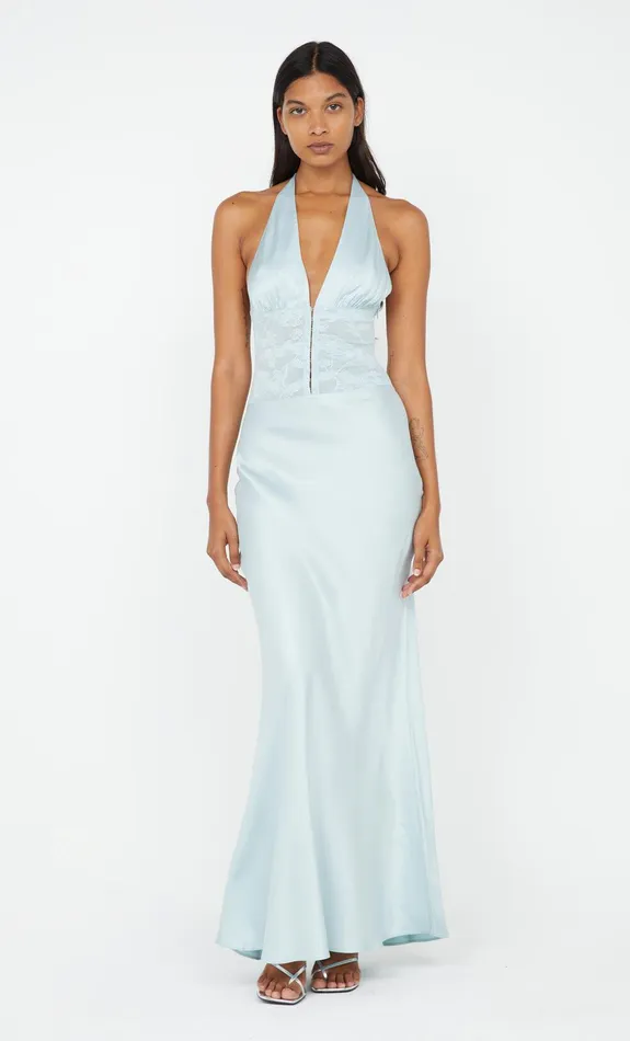 Bec Bridge Maxi Dresses AKARI HALTER DRESS Cloud Blue 8211 Women