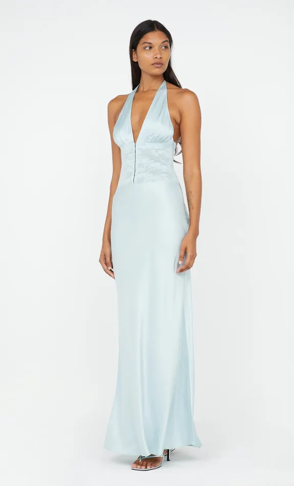 Bec Bridge Maxi Dresses AKARI HALTER DRESS Cloud Blue 8211 Women