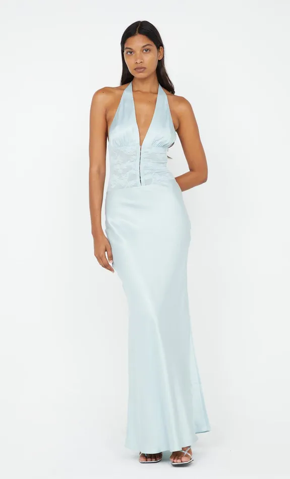 Bec Bridge Maxi Dresses AKARI HALTER DRESS Cloud Blue 8211 Women