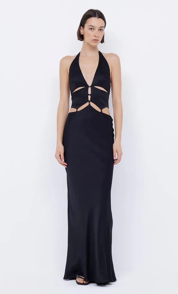 Bec Bridge Maxi Dresses ALABAMA HALTER DRESS Black 8211 Women