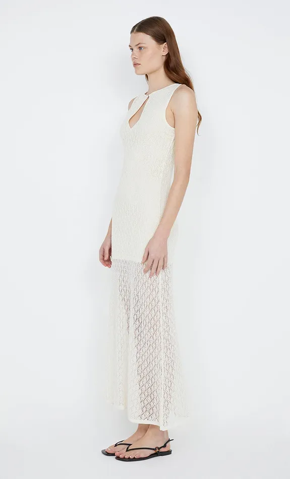 Bec Bridge Maxi Dresses AURORA KEYHOLE DRESS Ivory 8211 Women