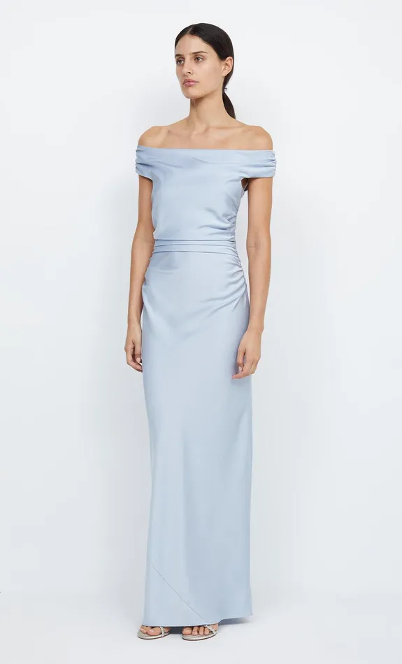 Bec Bridge Maxi Dresses ETERNITY OFF SHOULDER MAXI Dusty Blue 8211 Women