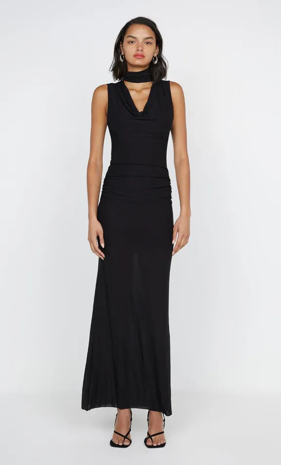 Bec Bridge Maxi Dresses GIGI HIGH NECK DRESS Black 8211 Women
