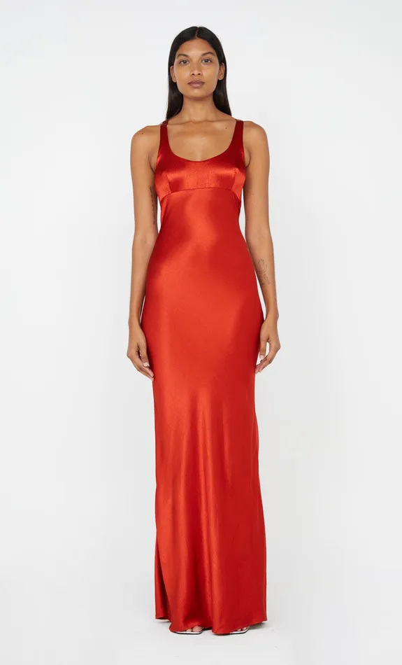 Bec Bridge Maxi Dresses MAXINA CROSSOVER DRESS Crimson 8211 Women