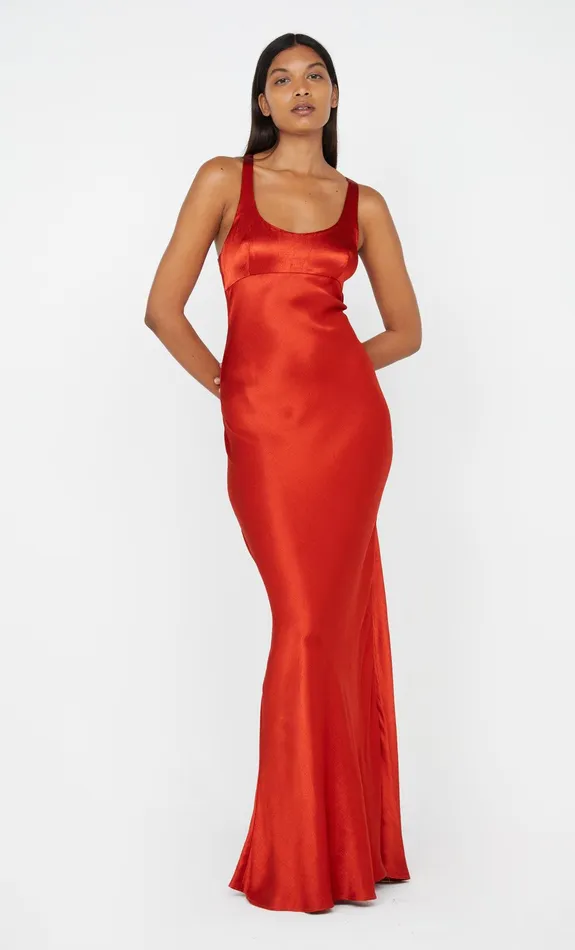 Bec Bridge Maxi Dresses MAXINA CROSSOVER DRESS Crimson 8211 Women