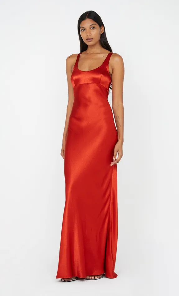 Bec Bridge Maxi Dresses MAXINA CROSSOVER DRESS Crimson 8211 Women