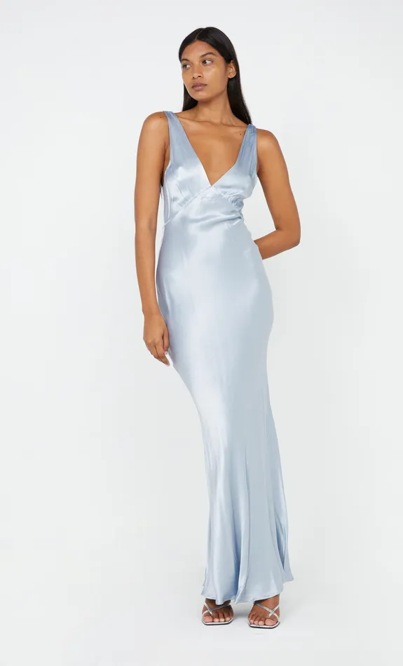 Bec Bridge Maxi Dresses MOON DANCE VERONA DRESS Dusty Blue 8211 Women