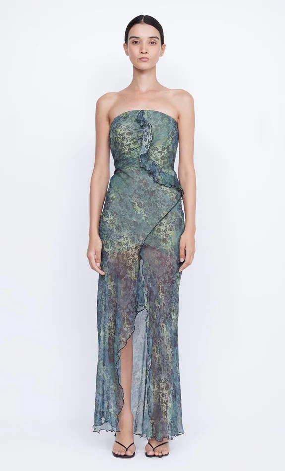 Bec Bridge Maxi Dresses OPAL STRAPLESS MAXI DRESS Nouveau Bleue 8211 Women