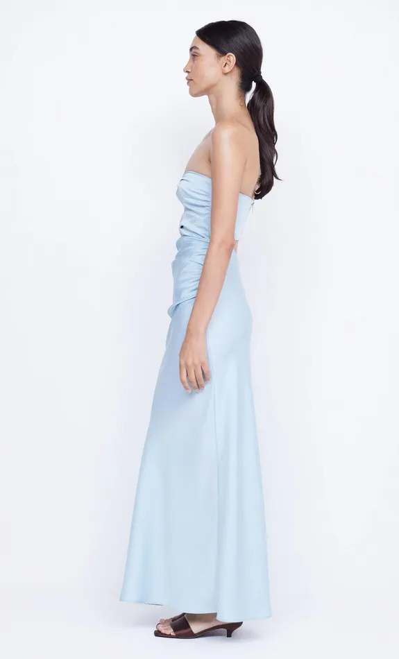 Bec Bridge Maxi Dresses ROCHELLE TWIST STRAPLESS DRESS Dolphin Blue 8211 Women