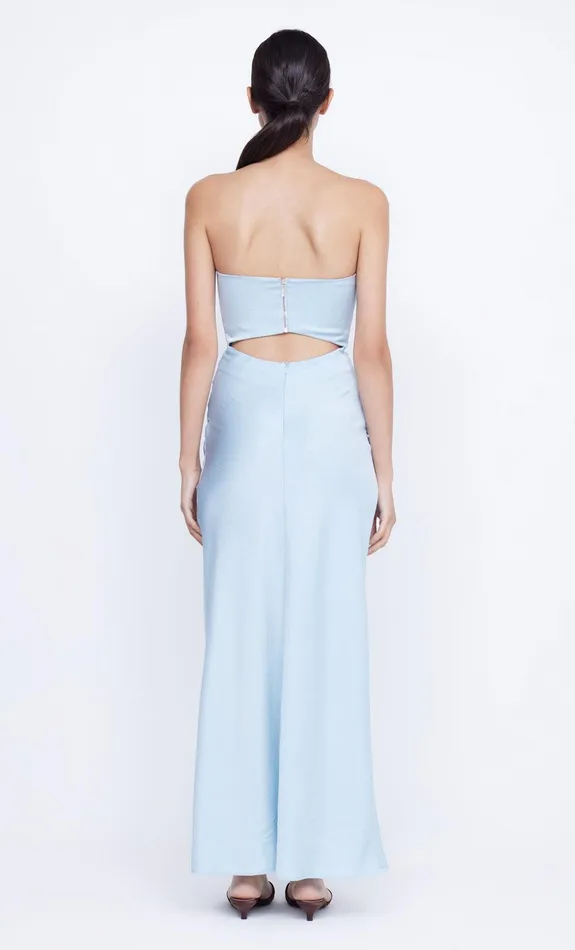 Bec Bridge Maxi Dresses ROCHELLE TWIST STRAPLESS DRESS Dolphin Blue 8211 Women