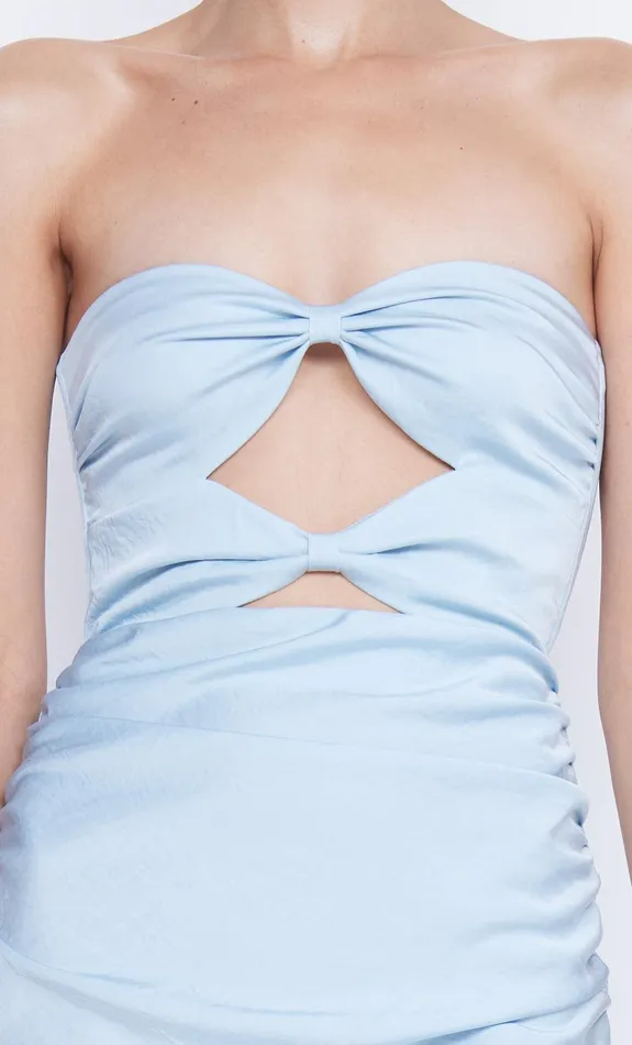 Bec Bridge Maxi Dresses ROCHELLE TWIST STRAPLESS DRESS Dolphin Blue 8211 Women