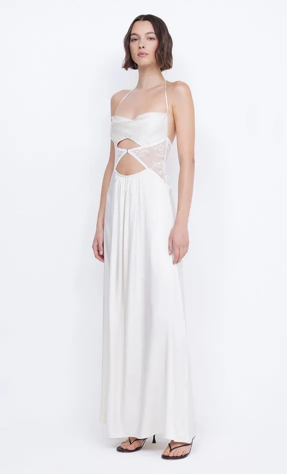 Bec Bridge Maxi Dresses SANTAL HALTER MAXI DRESS Ivory 8211 Women