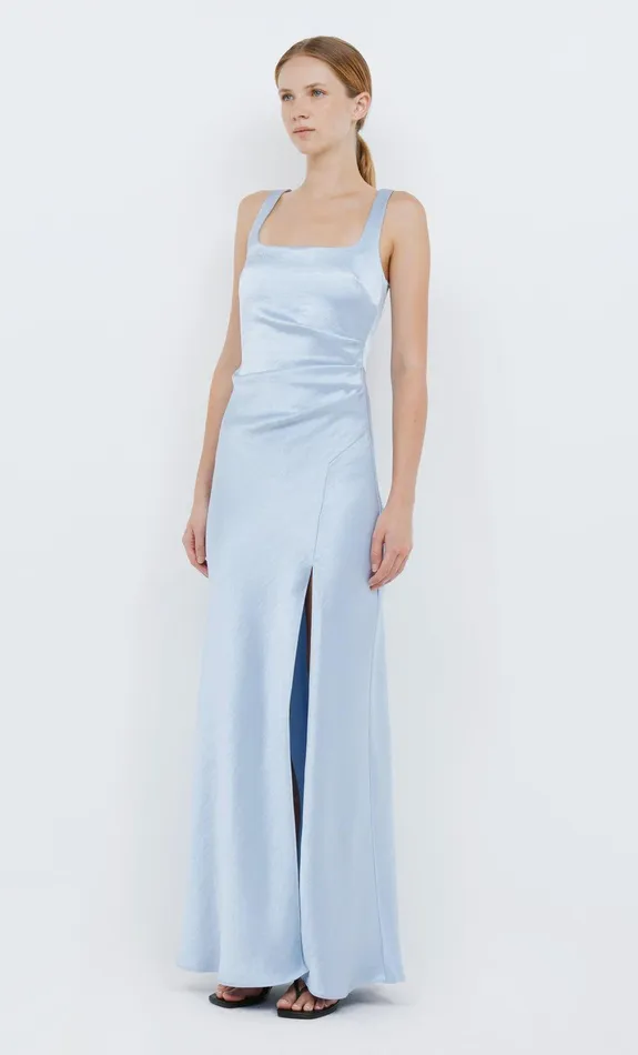 Bec Bridge Maxi Dresses THE DREAMER SQUARE NECK DRESS Dusty Blue 8211 Women